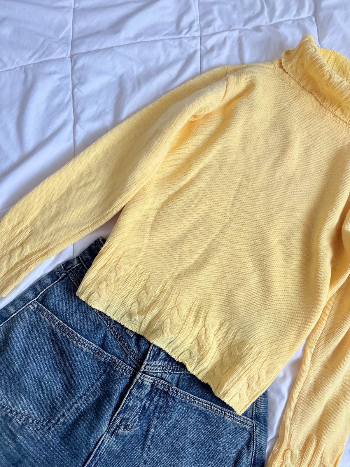 Yellow turtleneck