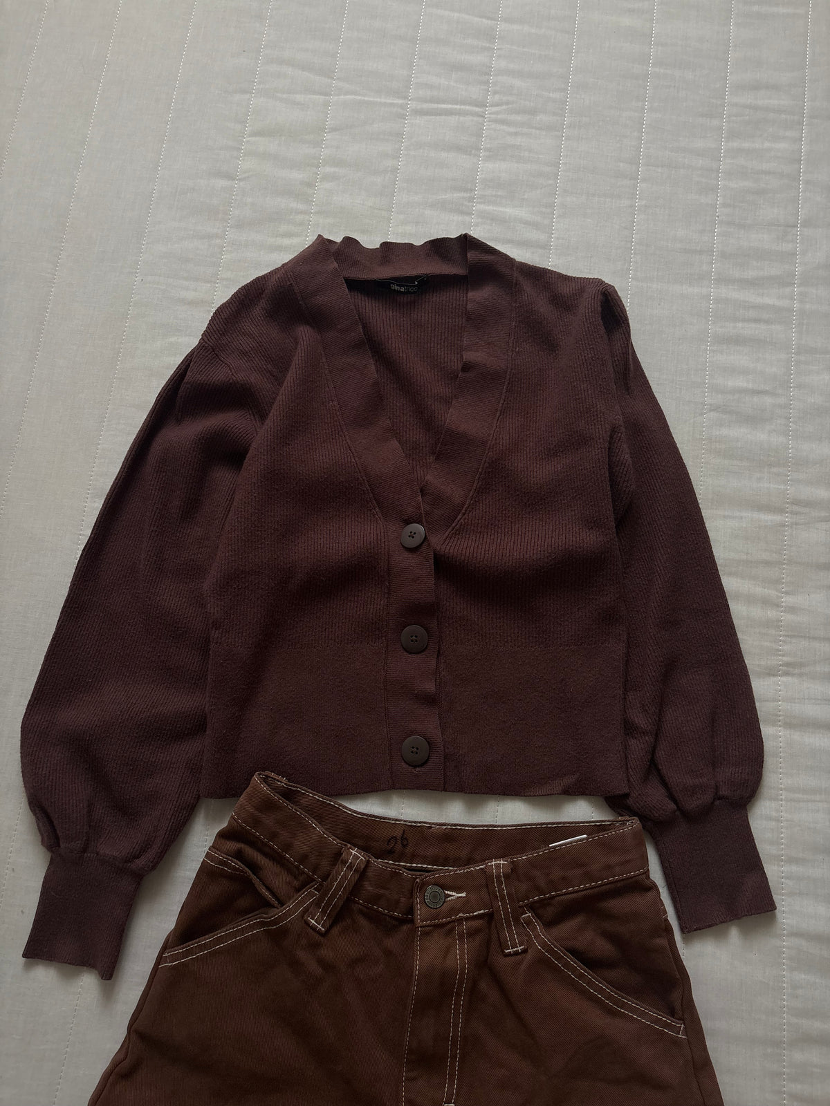 Brown cardigan