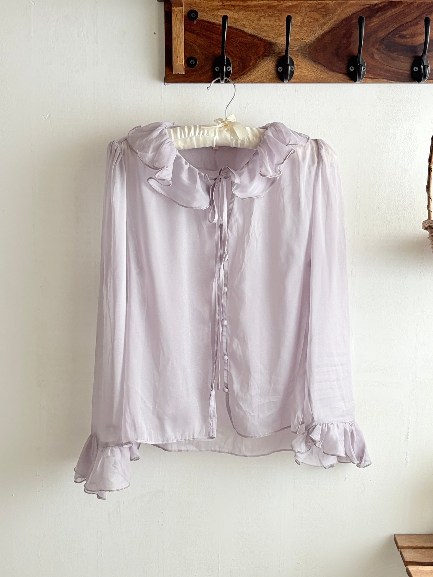 Lavender chiffon shirt