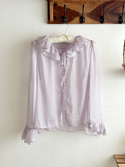 Lavender chiffon shirt