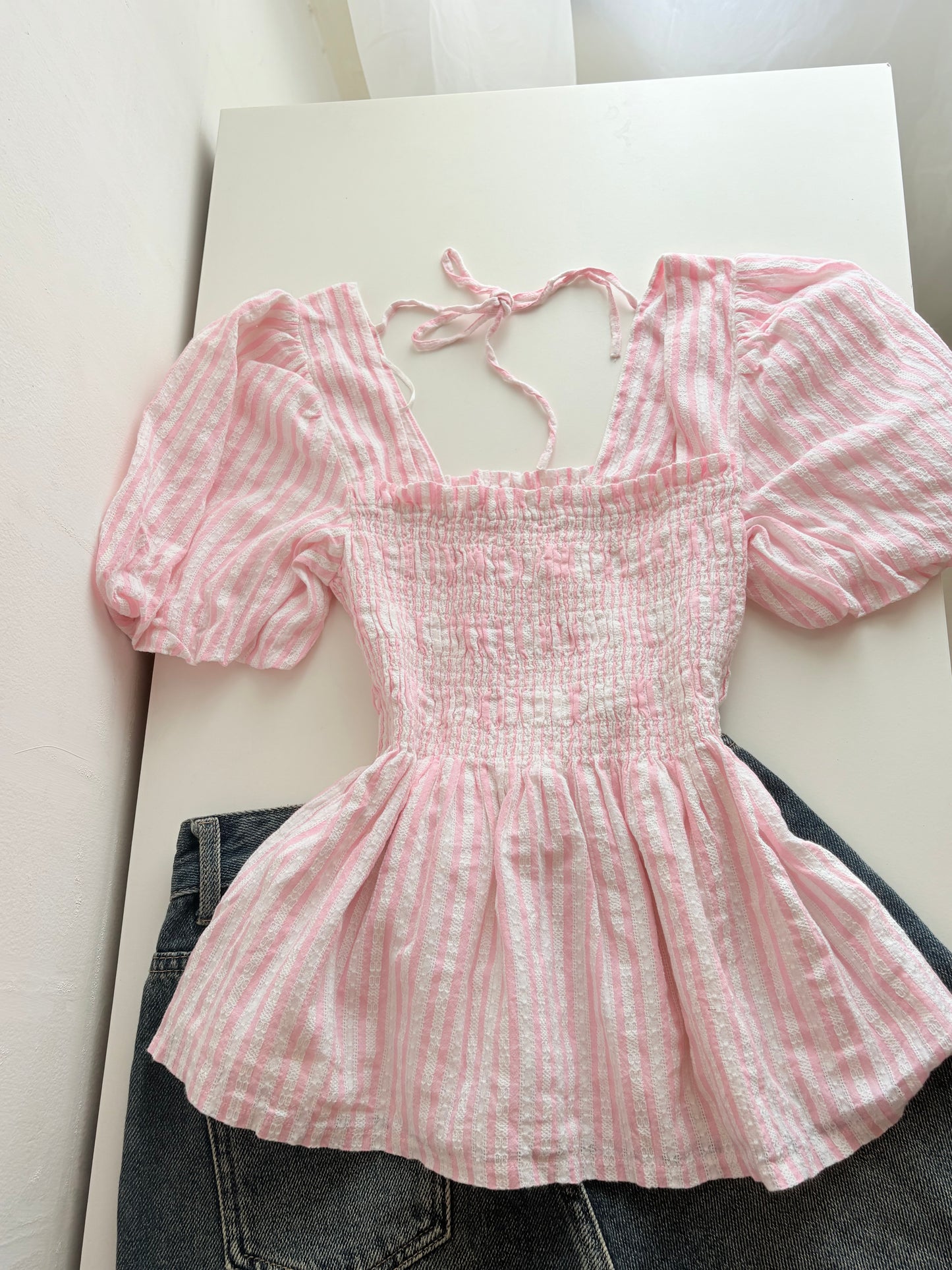 Pink stripe top
