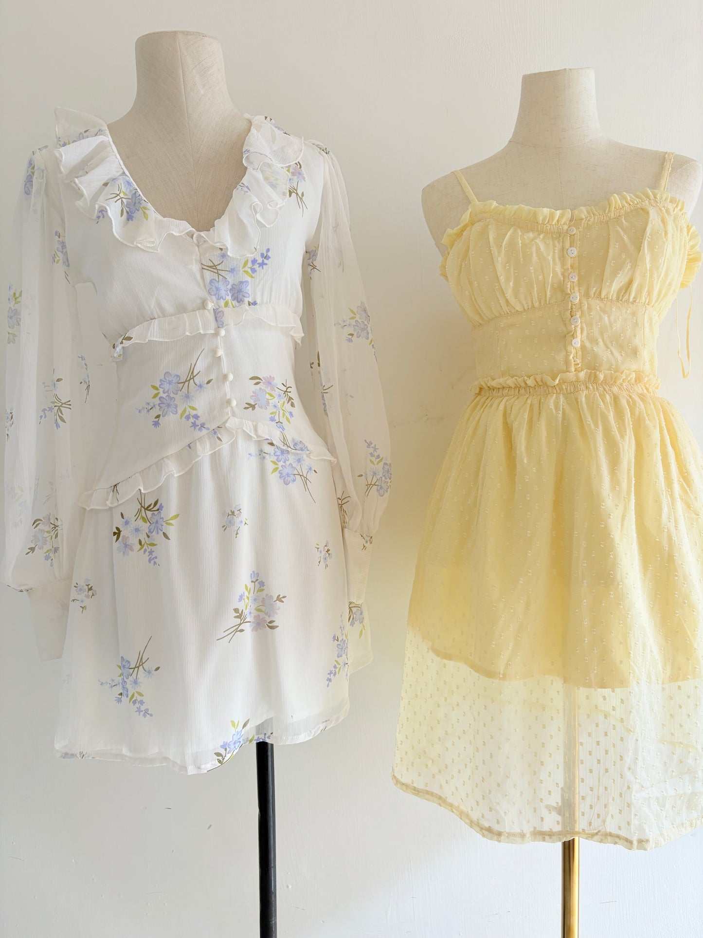 White blue floral dress