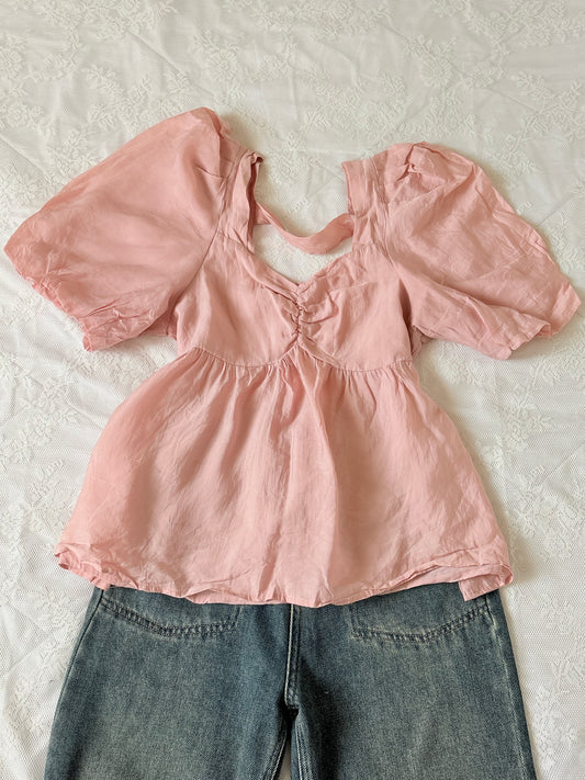 Pink doll top