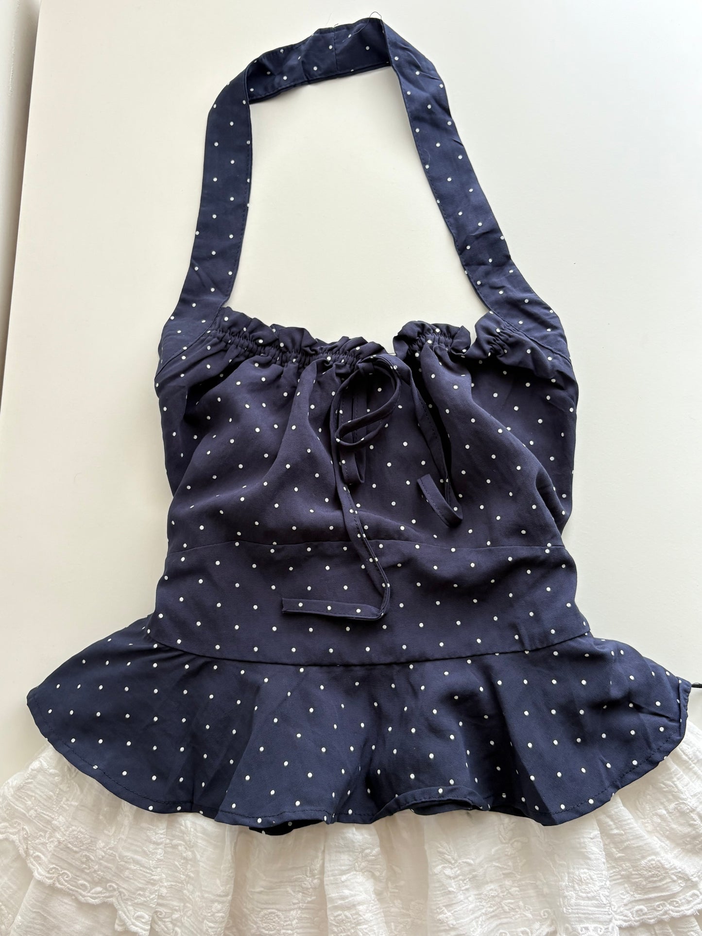Daphnie polka halter top