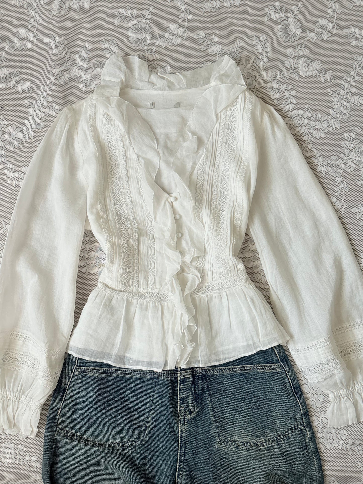White embroidered top