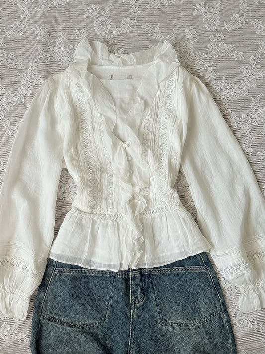 White embroidered top