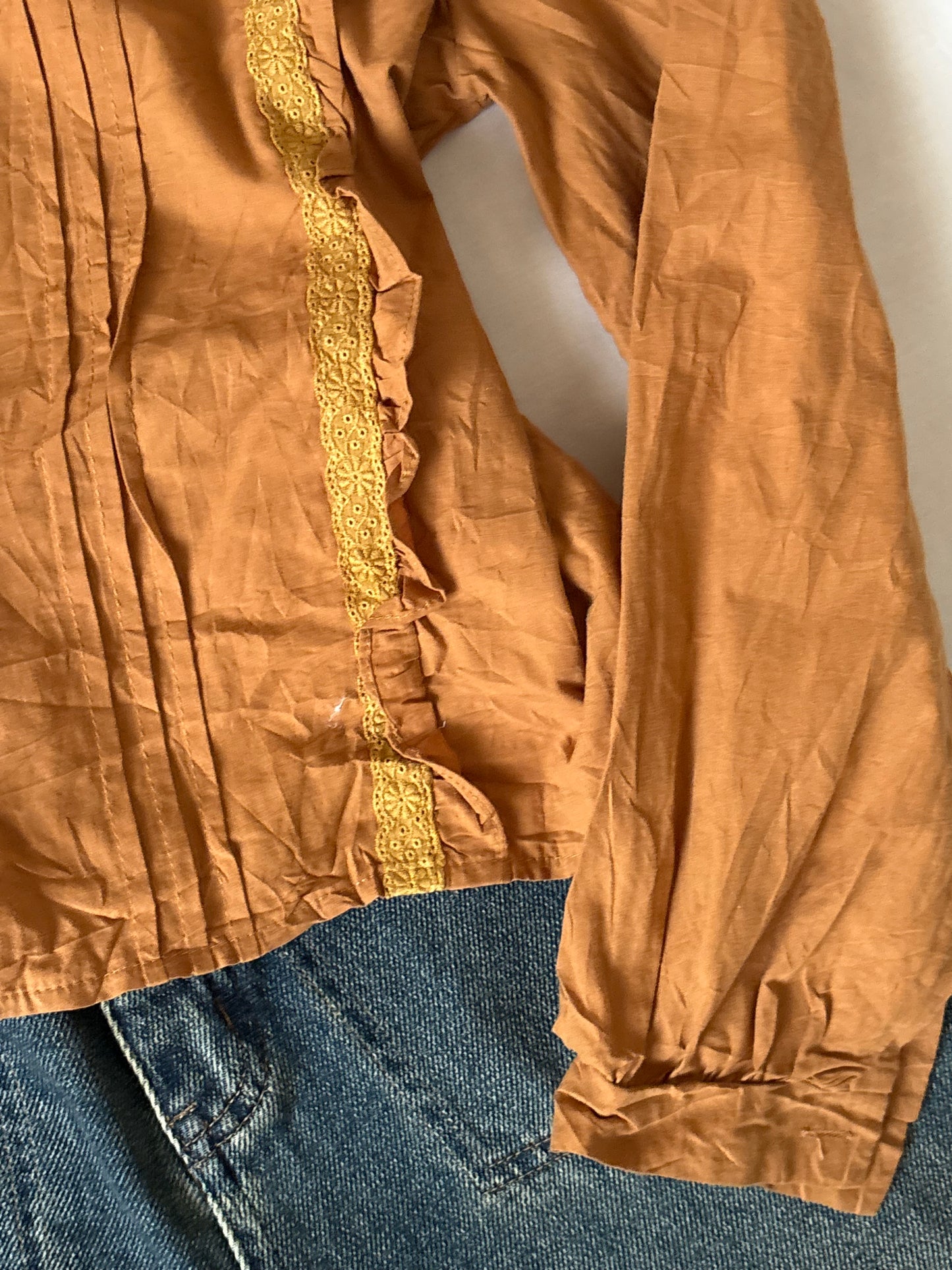 Mustard lace top