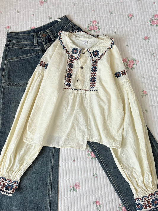 Embroidered top
