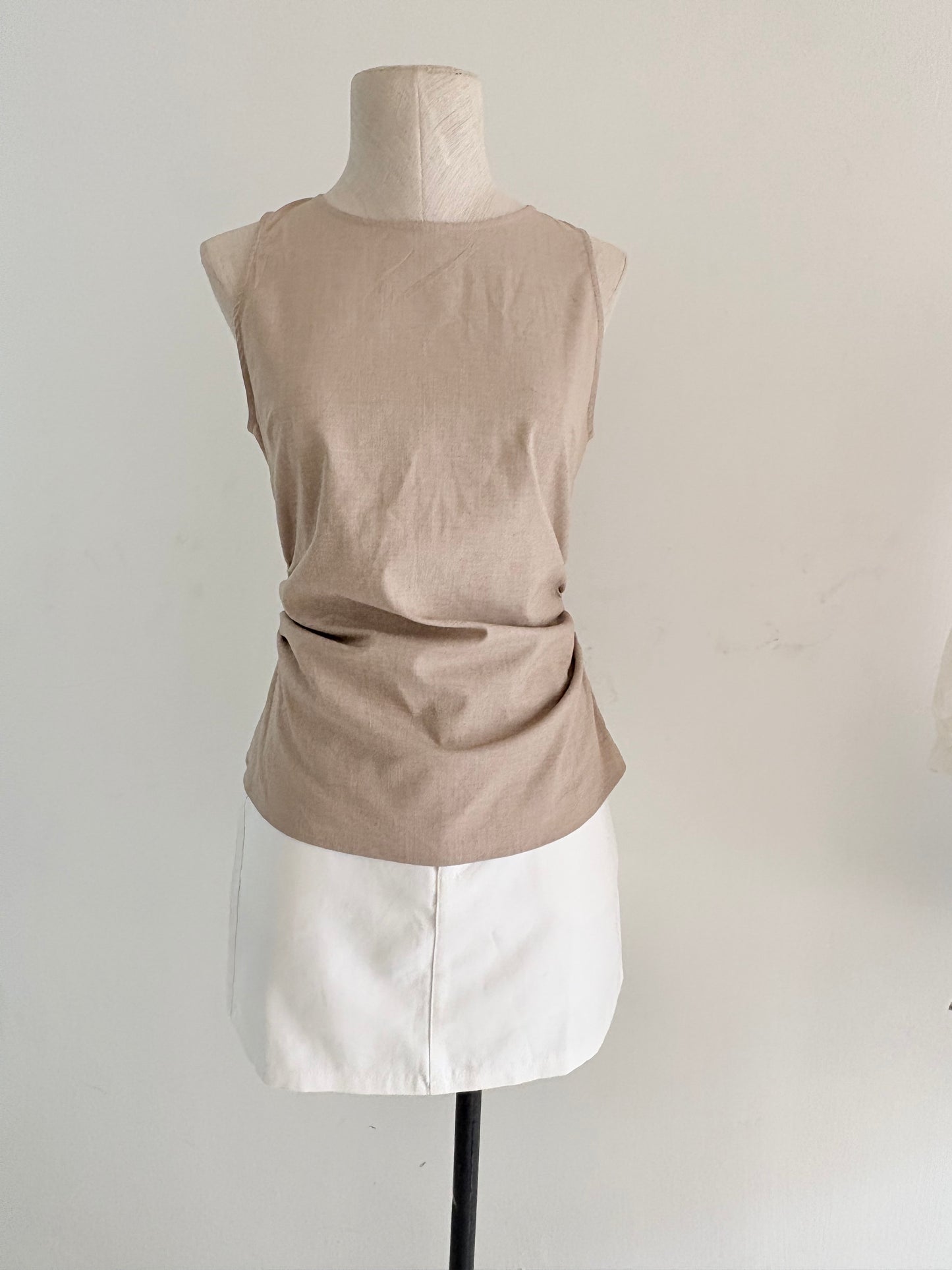 Tan fitted top