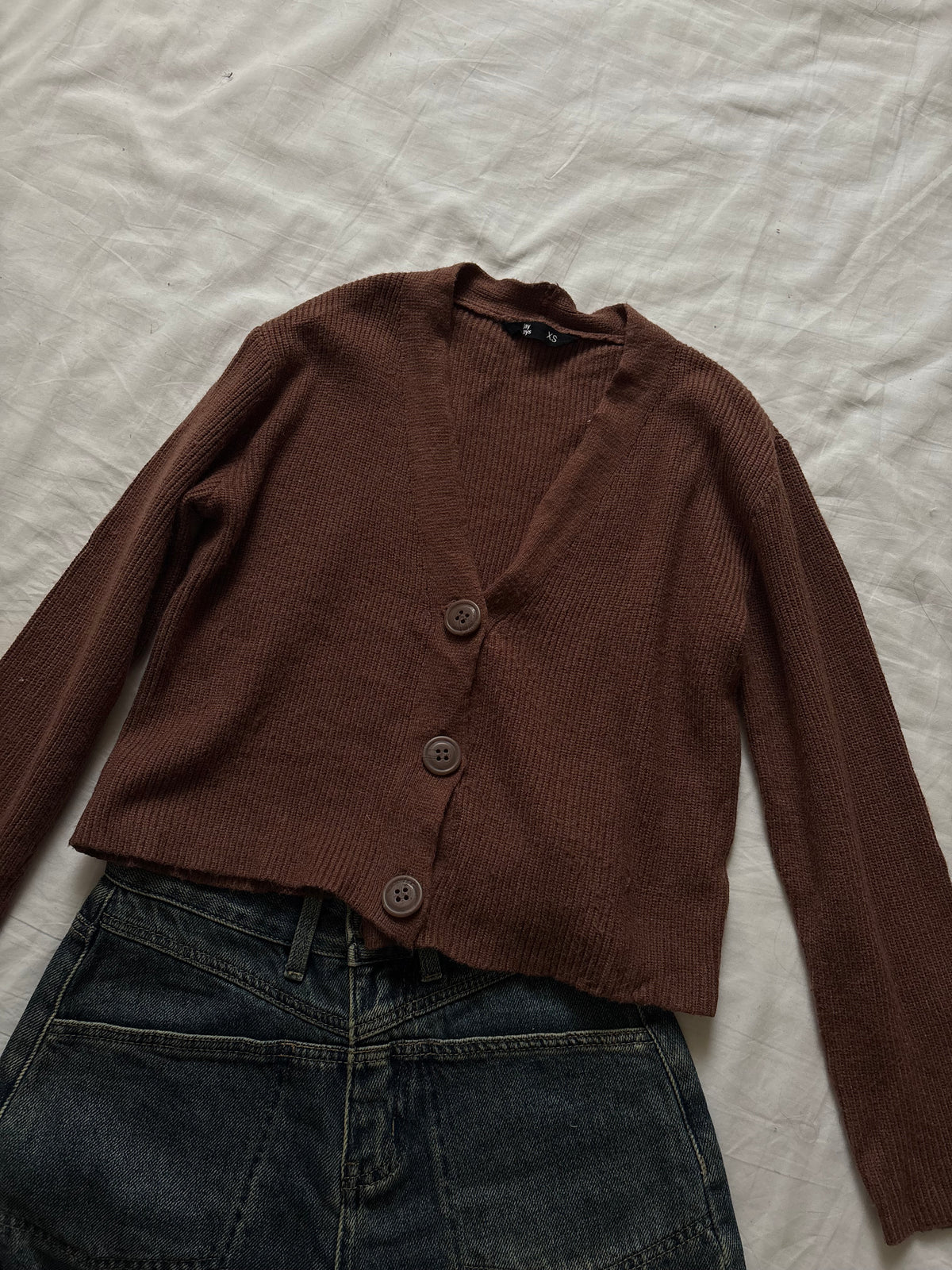 Brown cardigan