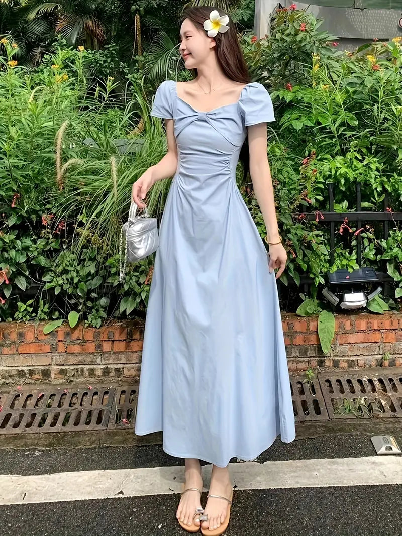 Blue bow dress