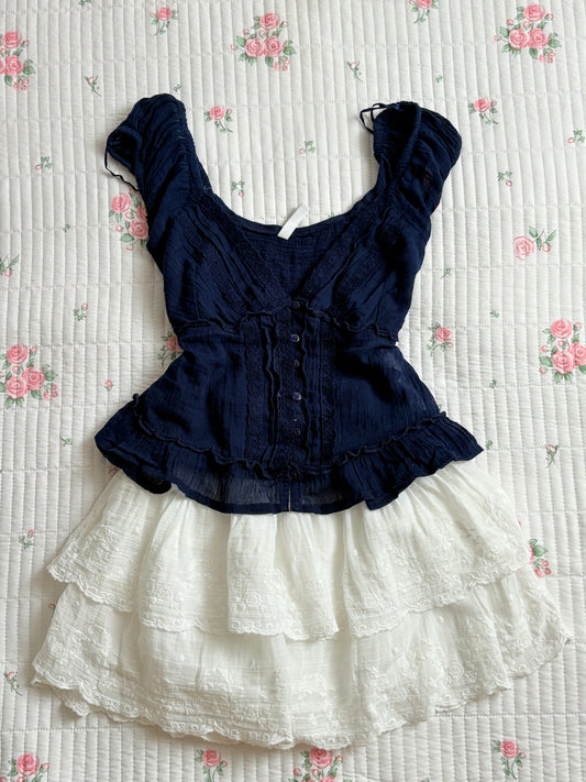 Navy babydoll rop