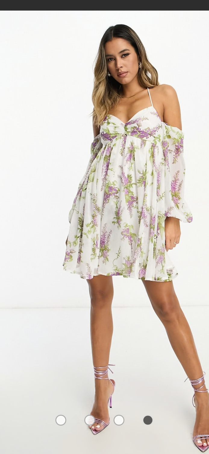 Lavender floral dress