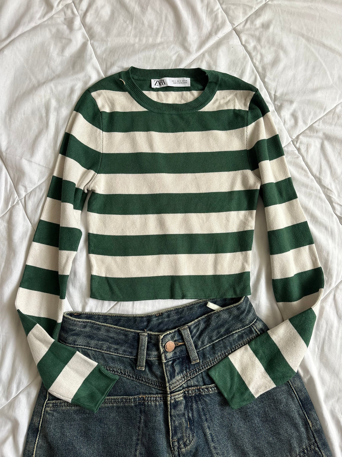 Green stripe top