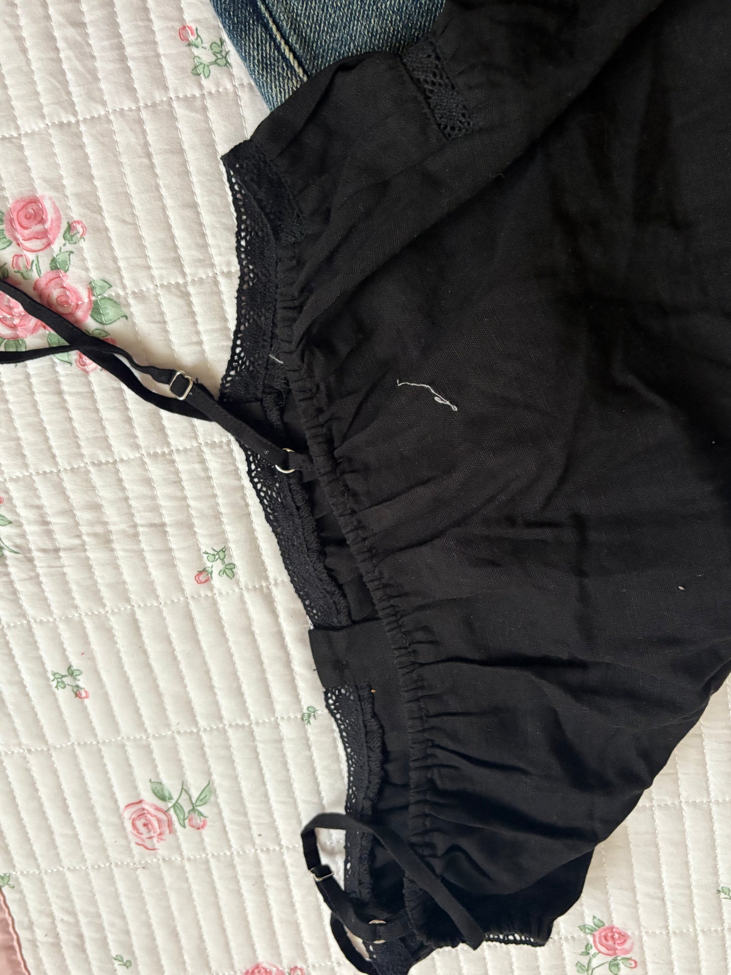 Black lace cami