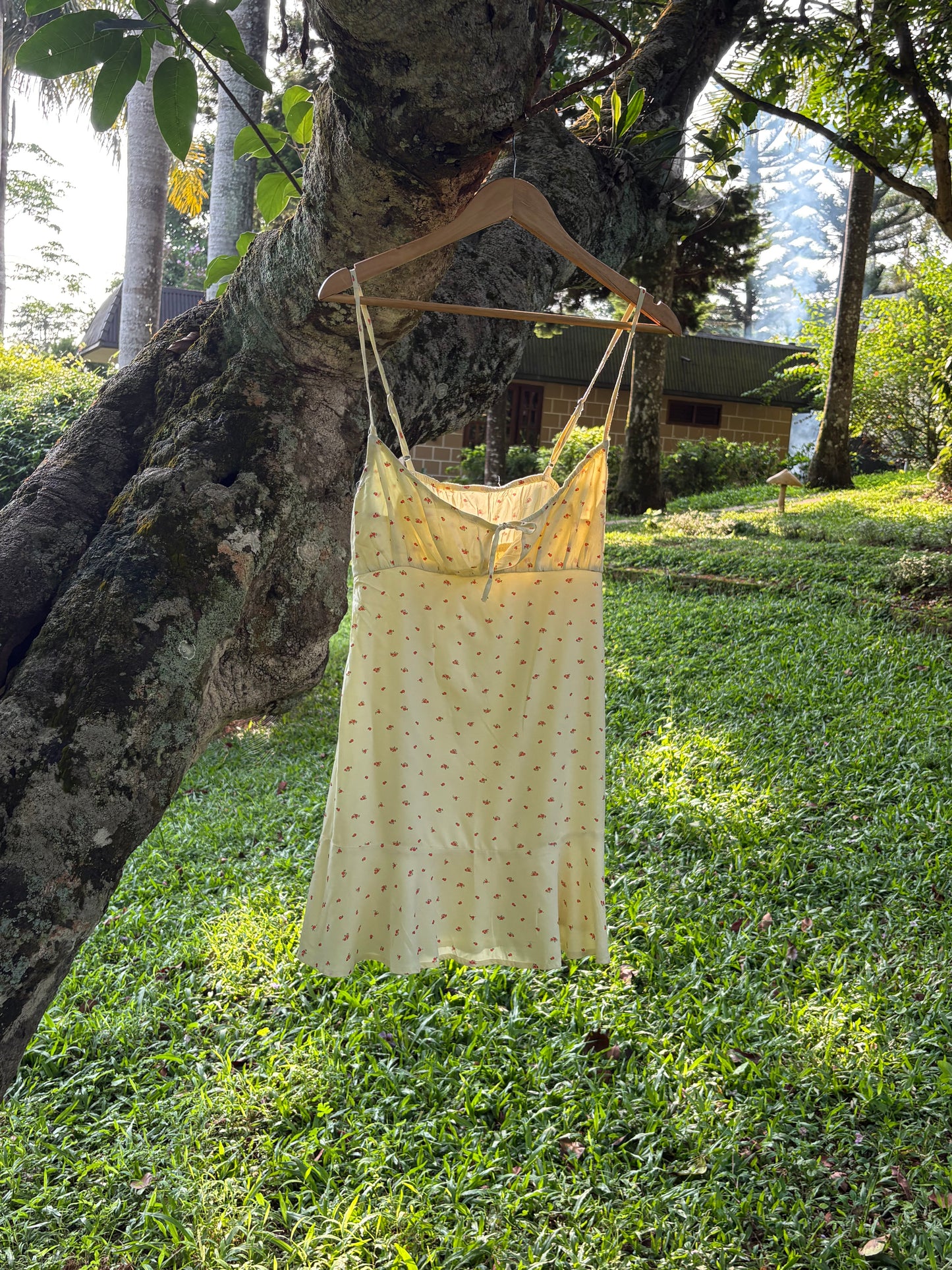 Yellow floral dress