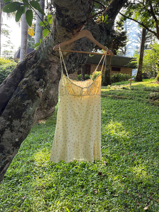 Yellow floral dress