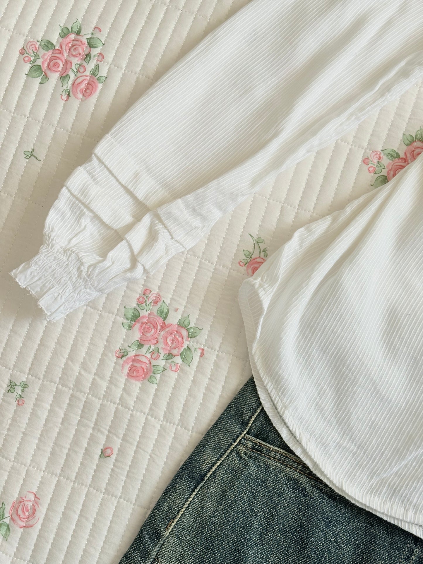 White buttoned down