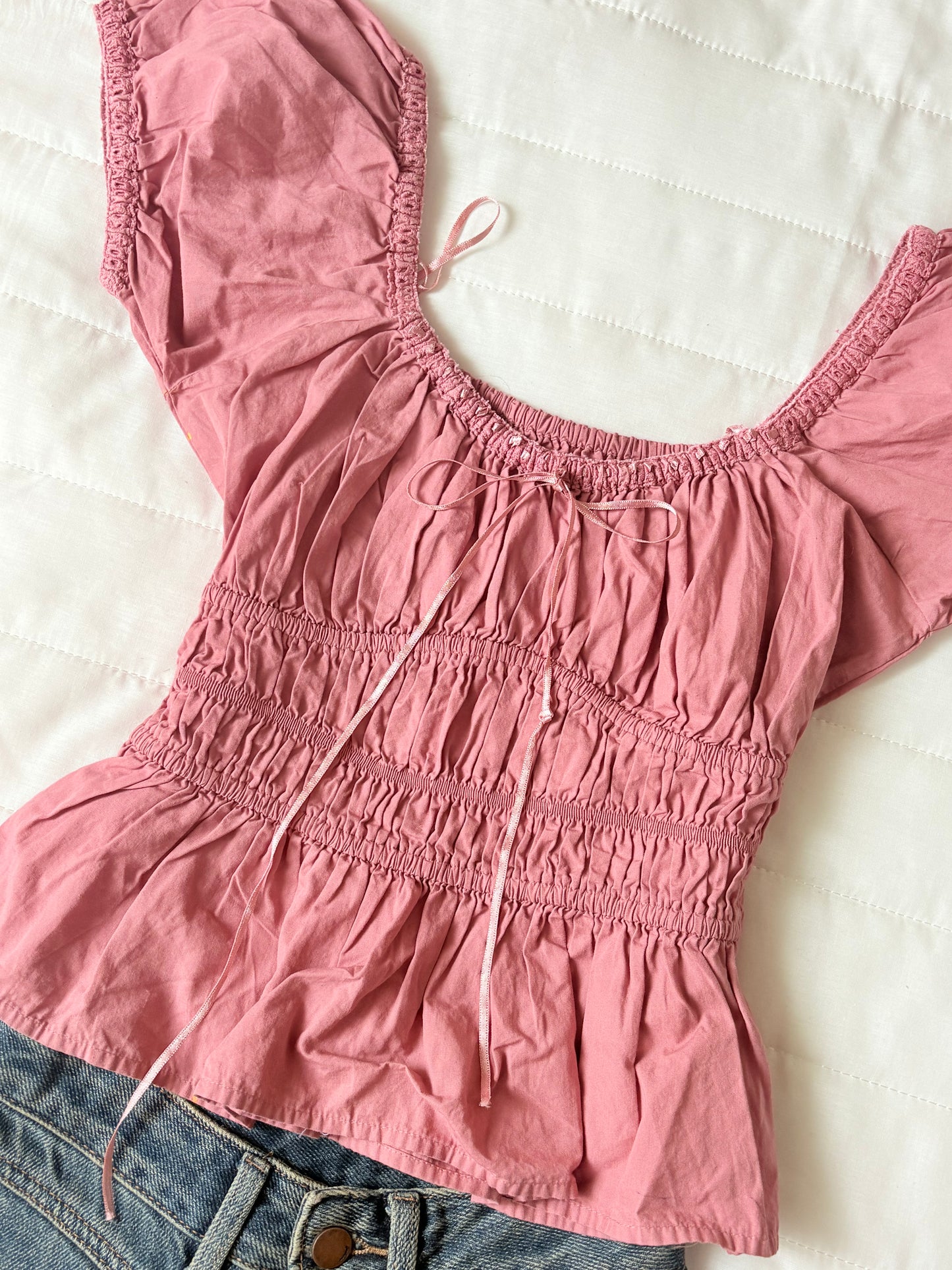 Pink doll top