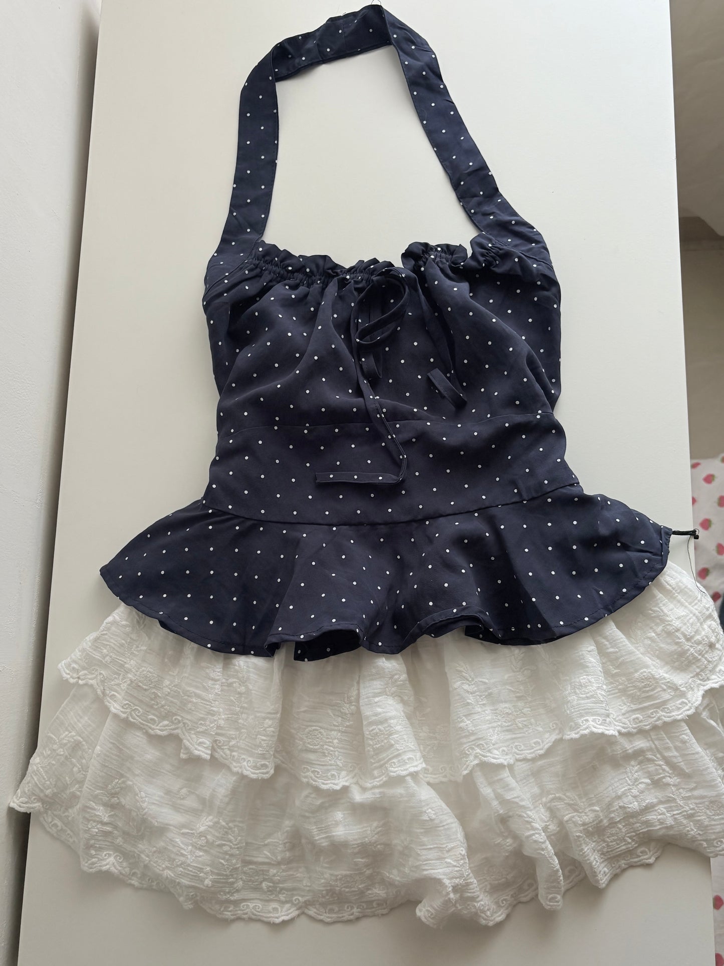 Daphnie polka halter top