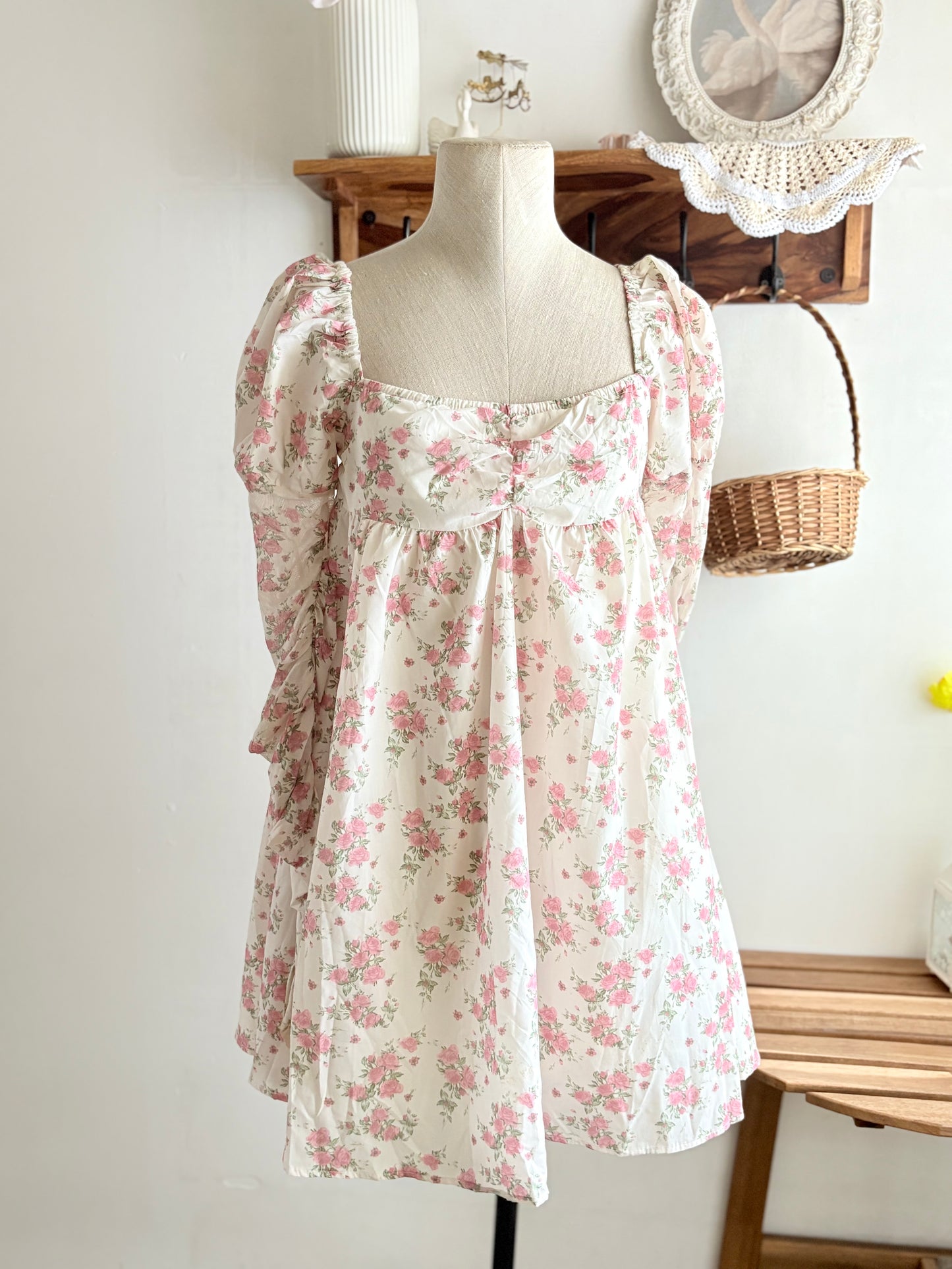 Pink floral dress