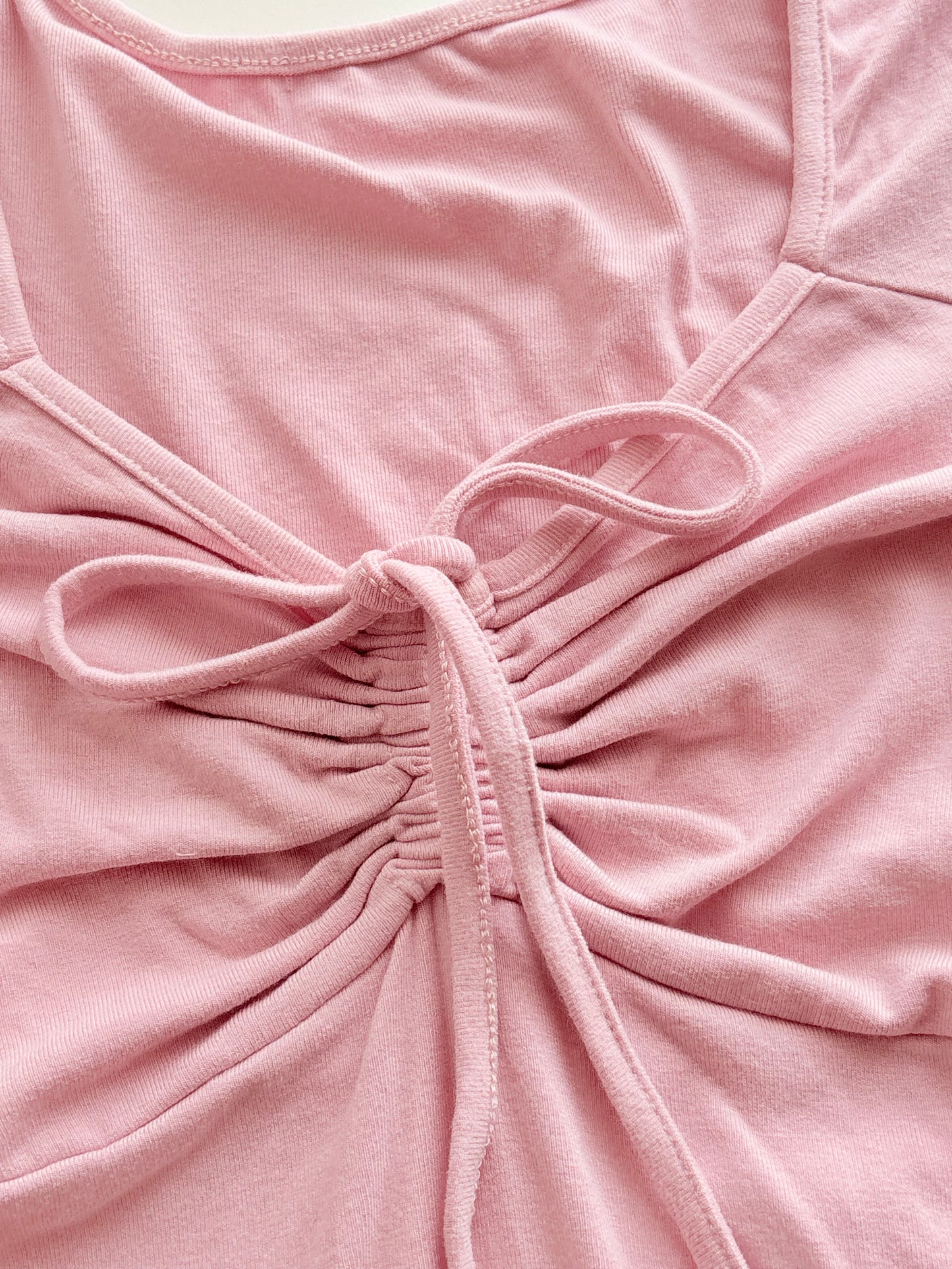 Pink tie top