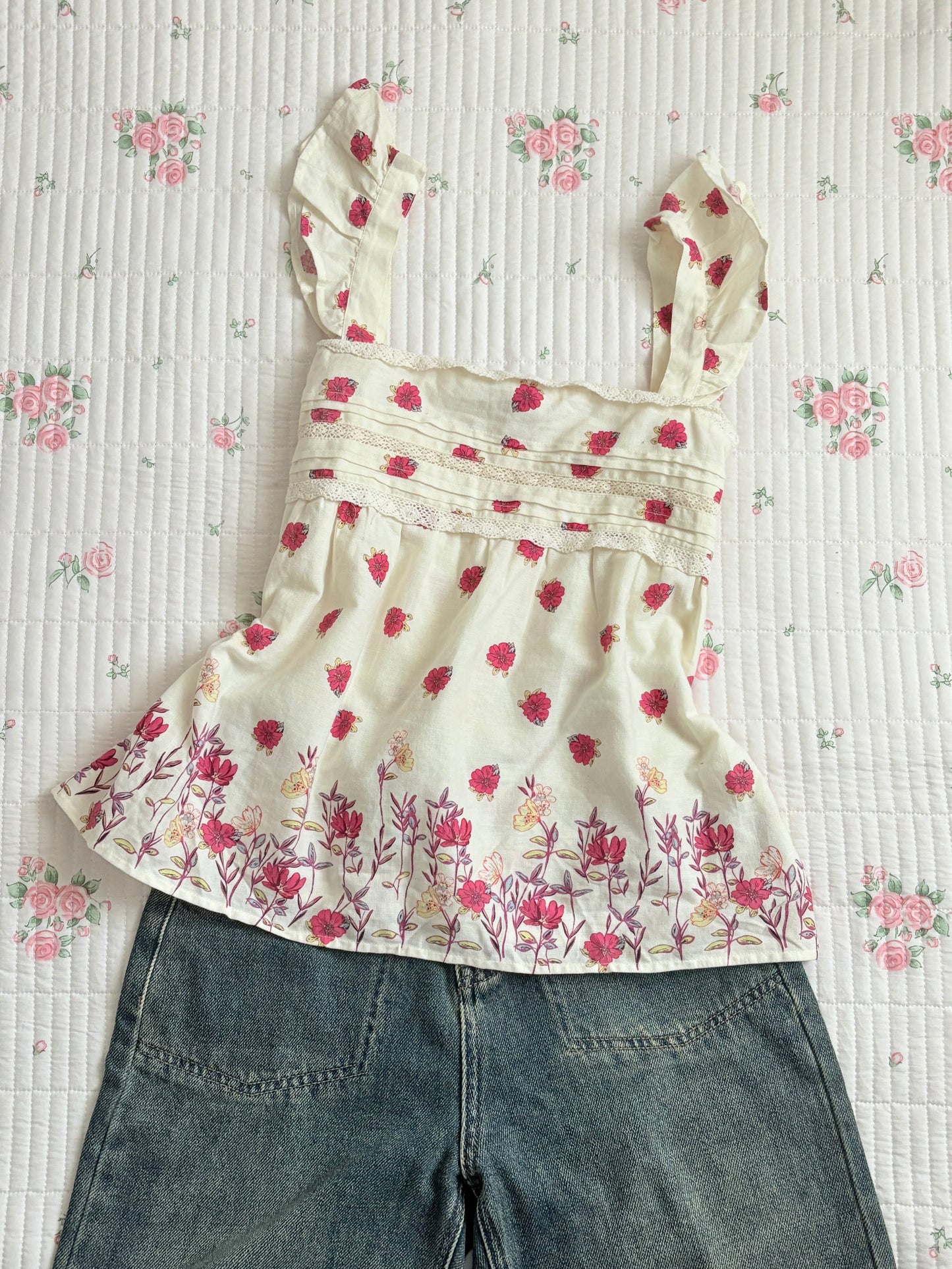 Pink floral top