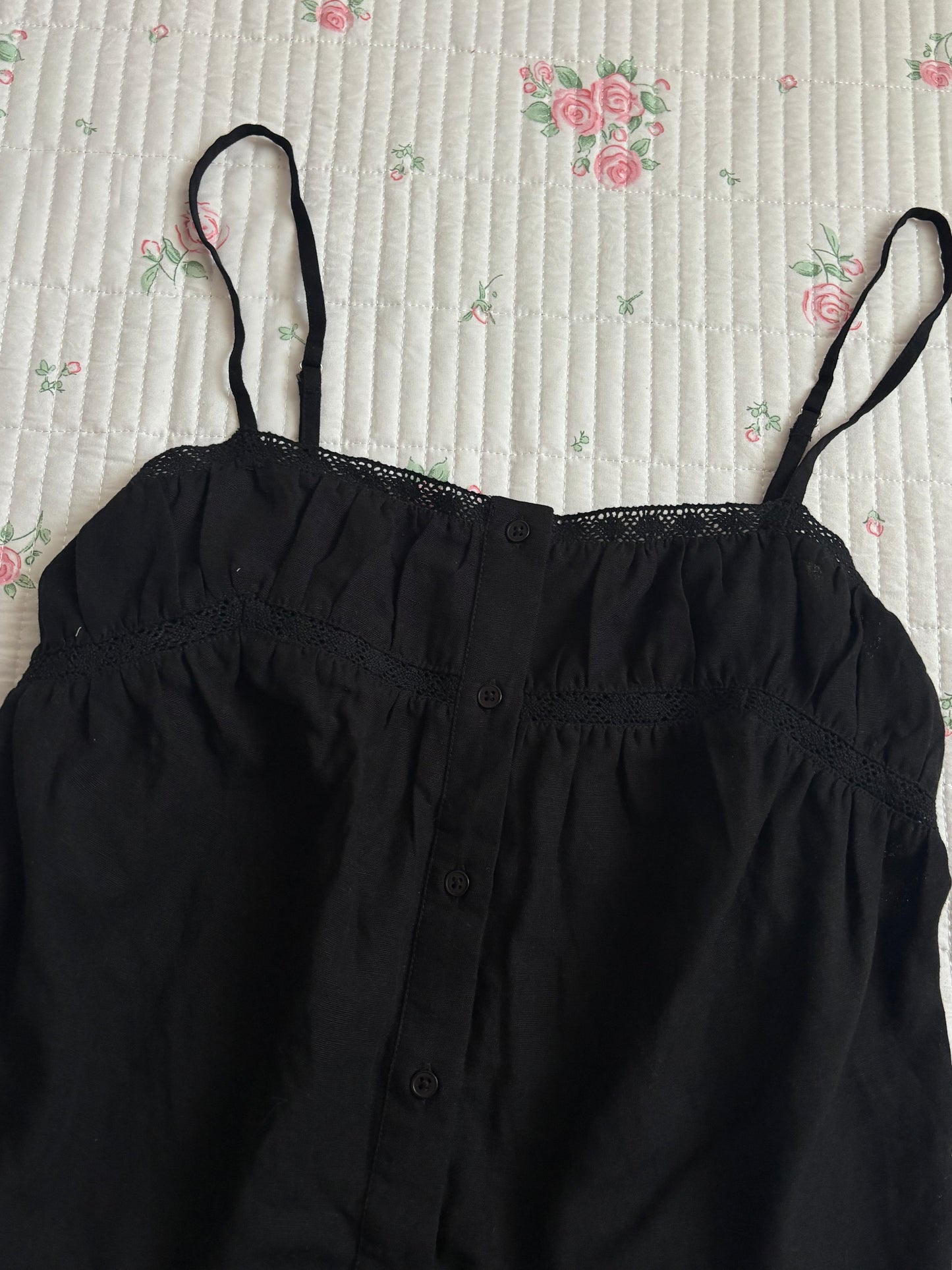 Black lace cami