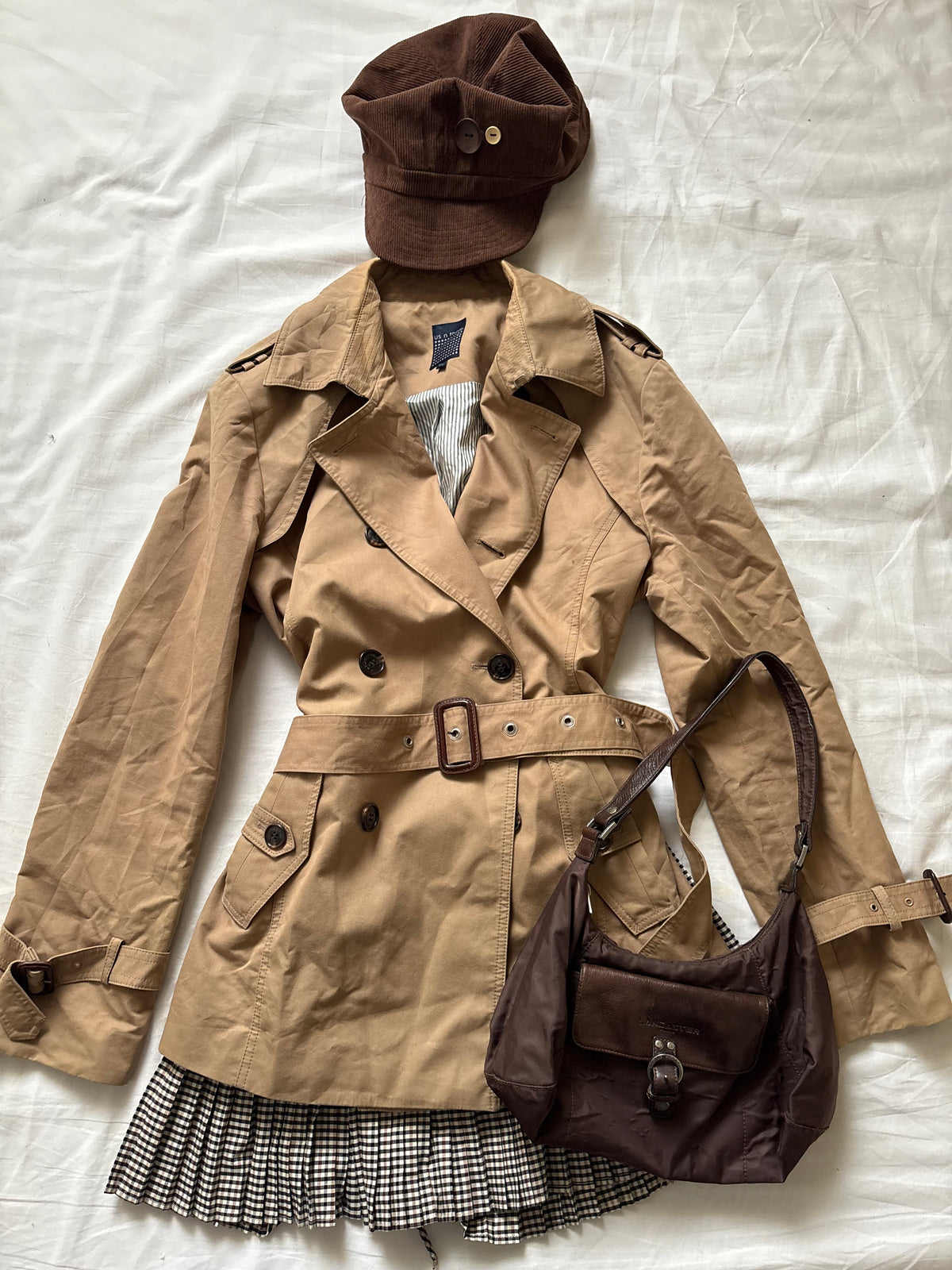 Camel trench coat