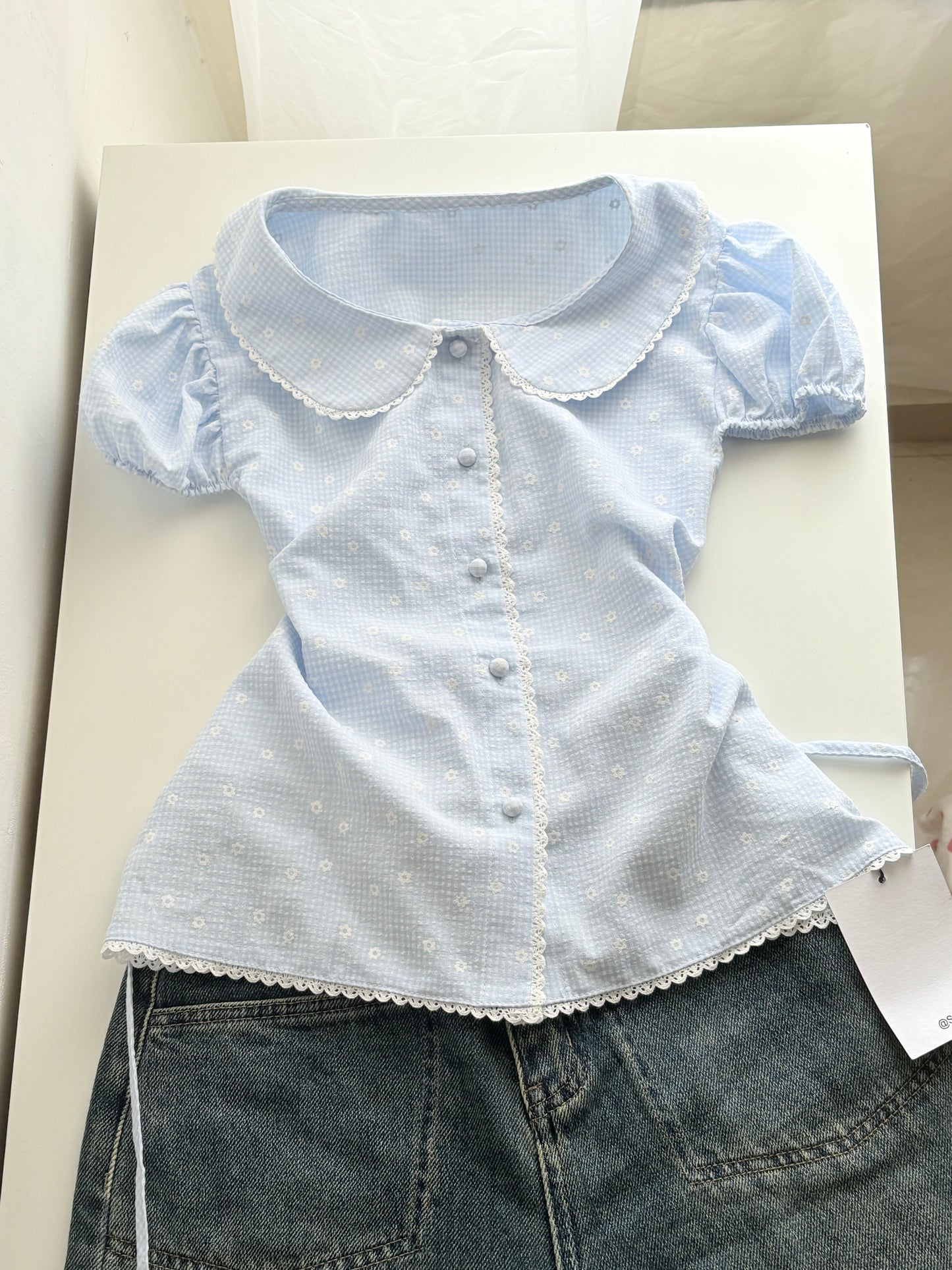 Blue tunic top