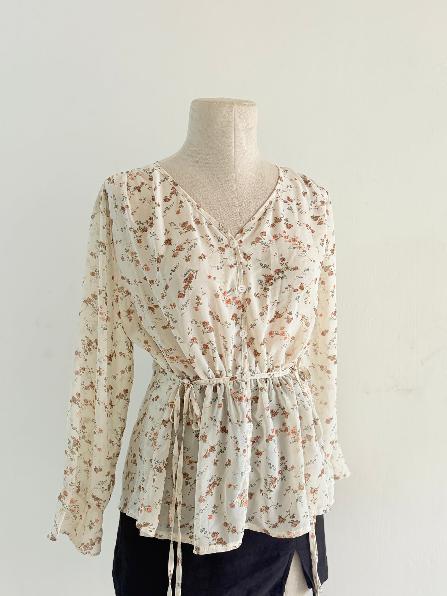 Floral tie top