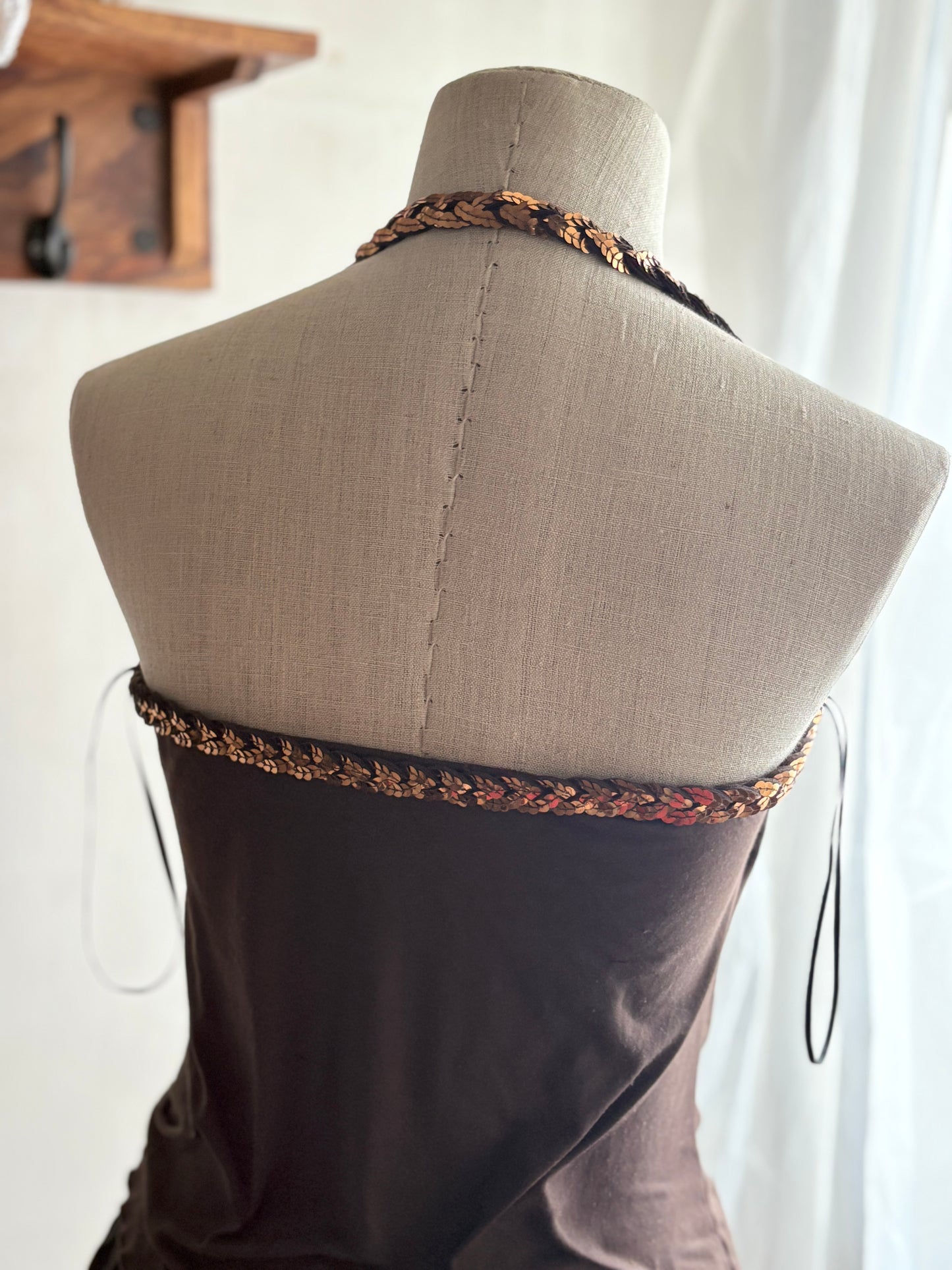Brown halter top