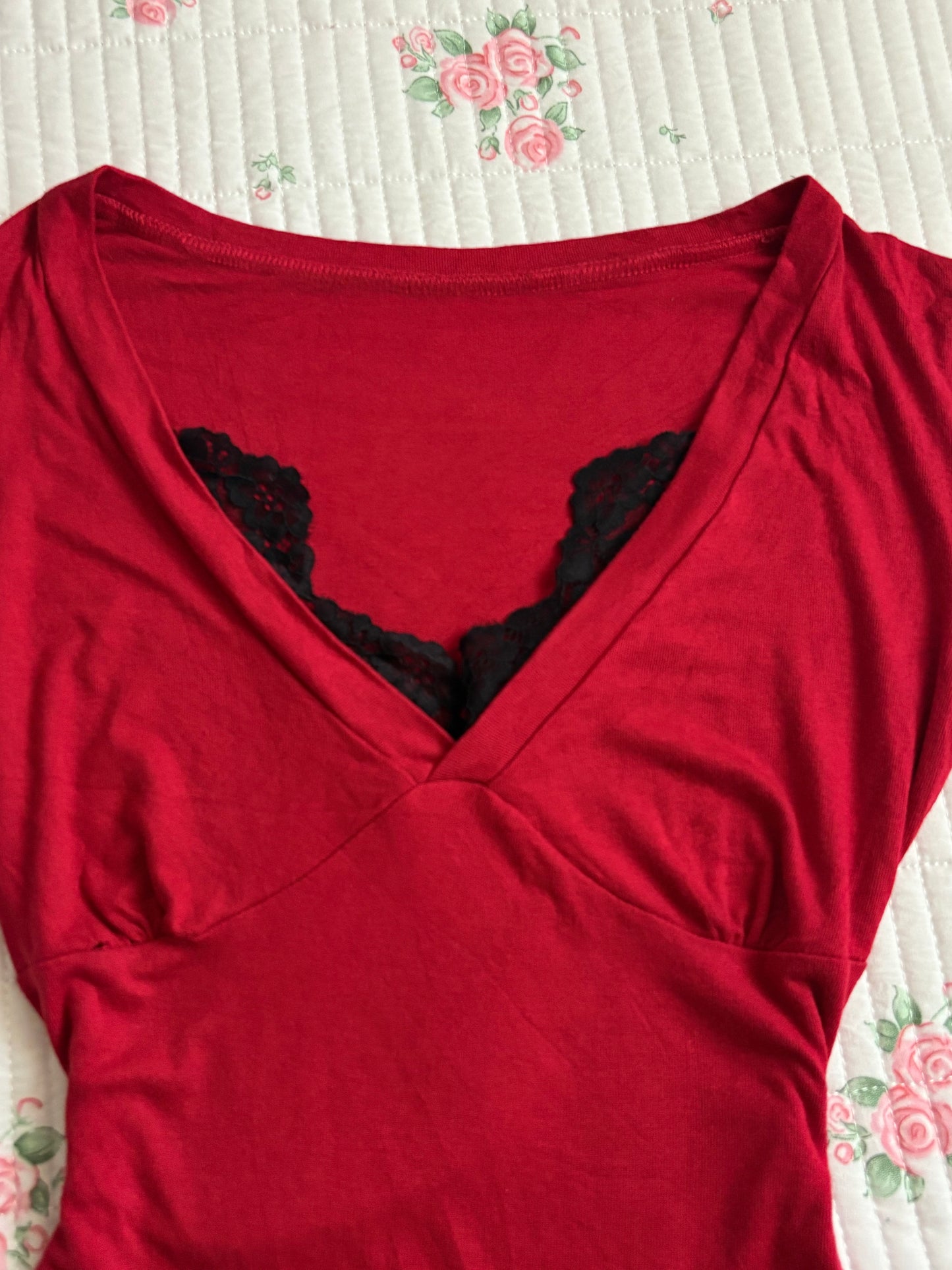 Red lace rop