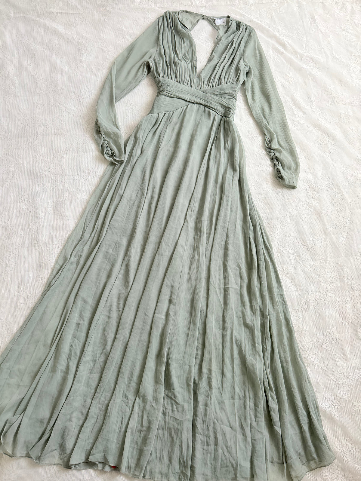 Sage green long dress