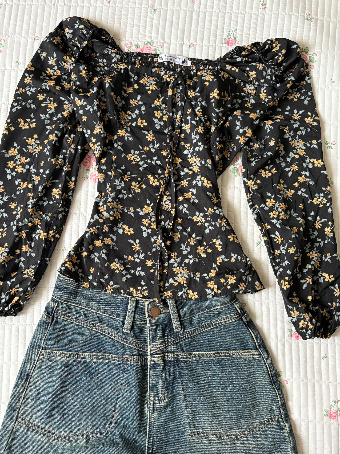 Black floral