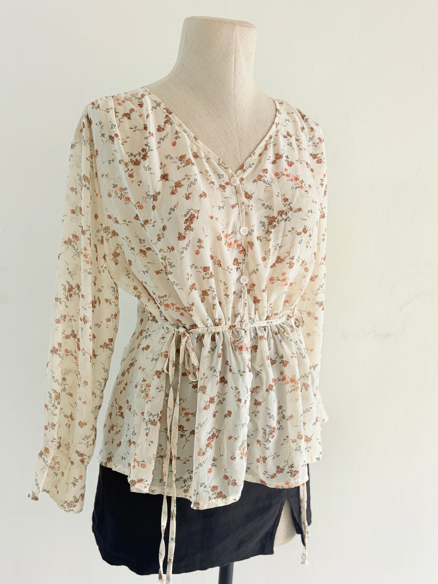 Floral tie top