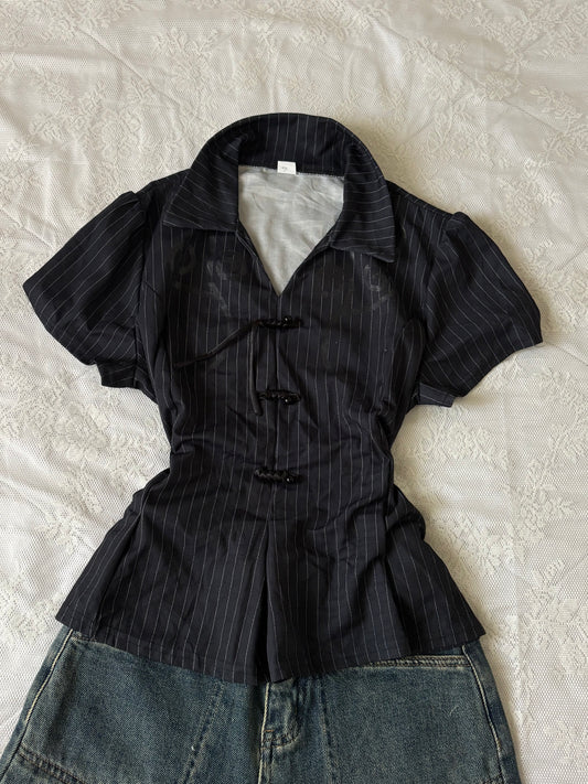Navy stripe top
