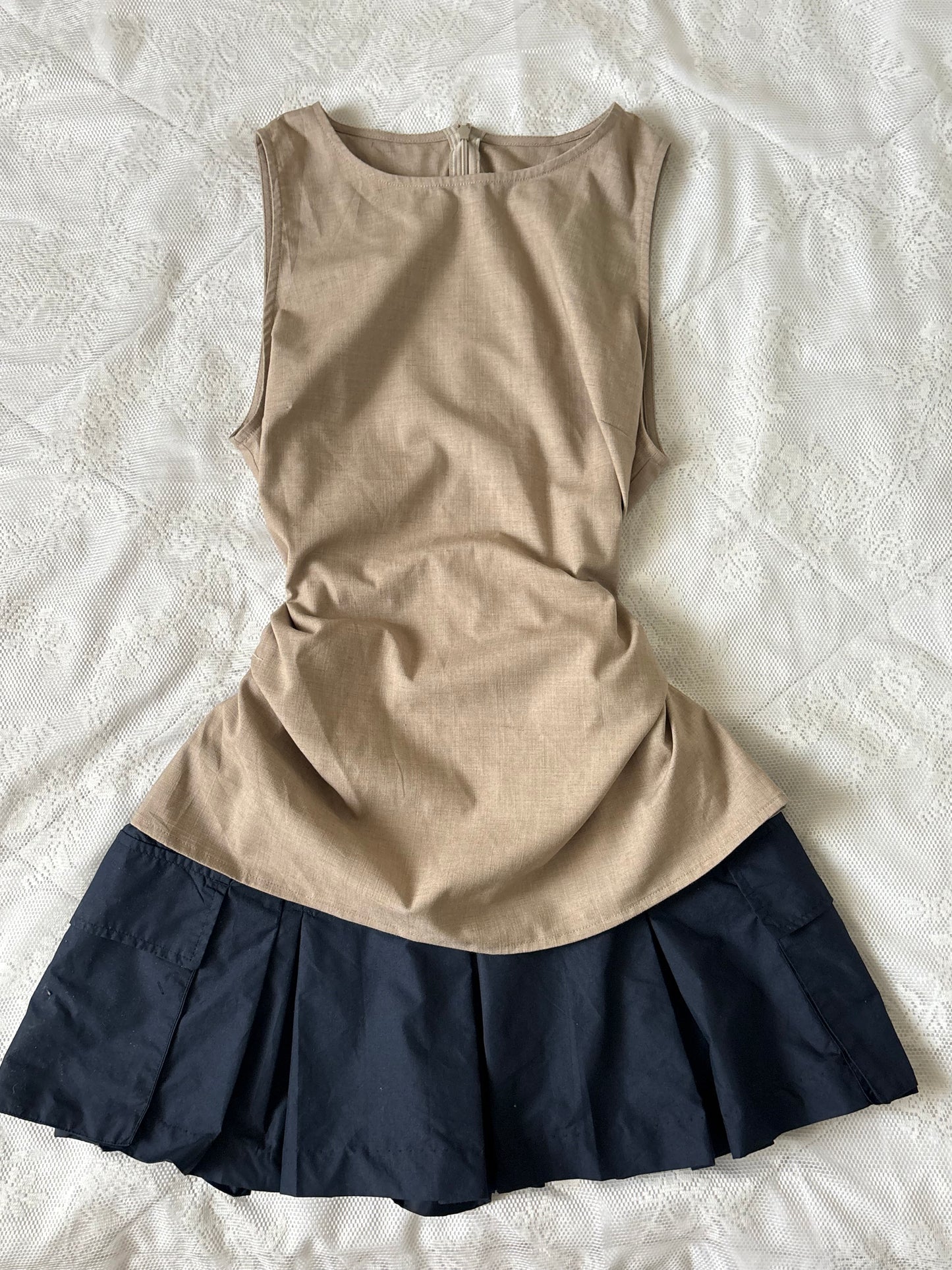 Tan fitted top