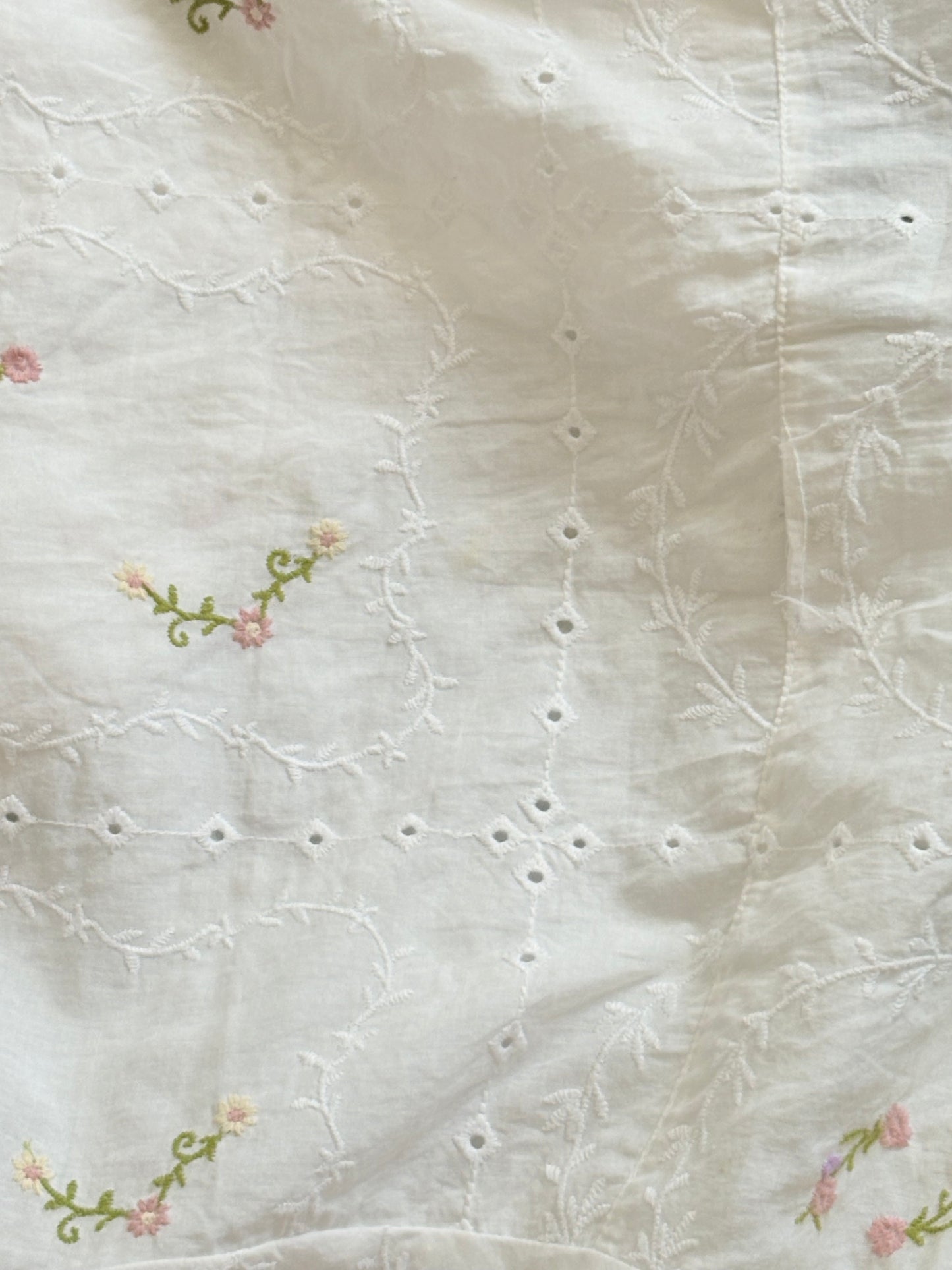 White embroidered shirt