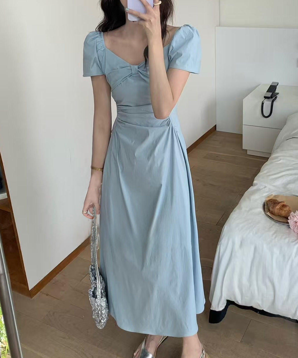 Blue bow dress