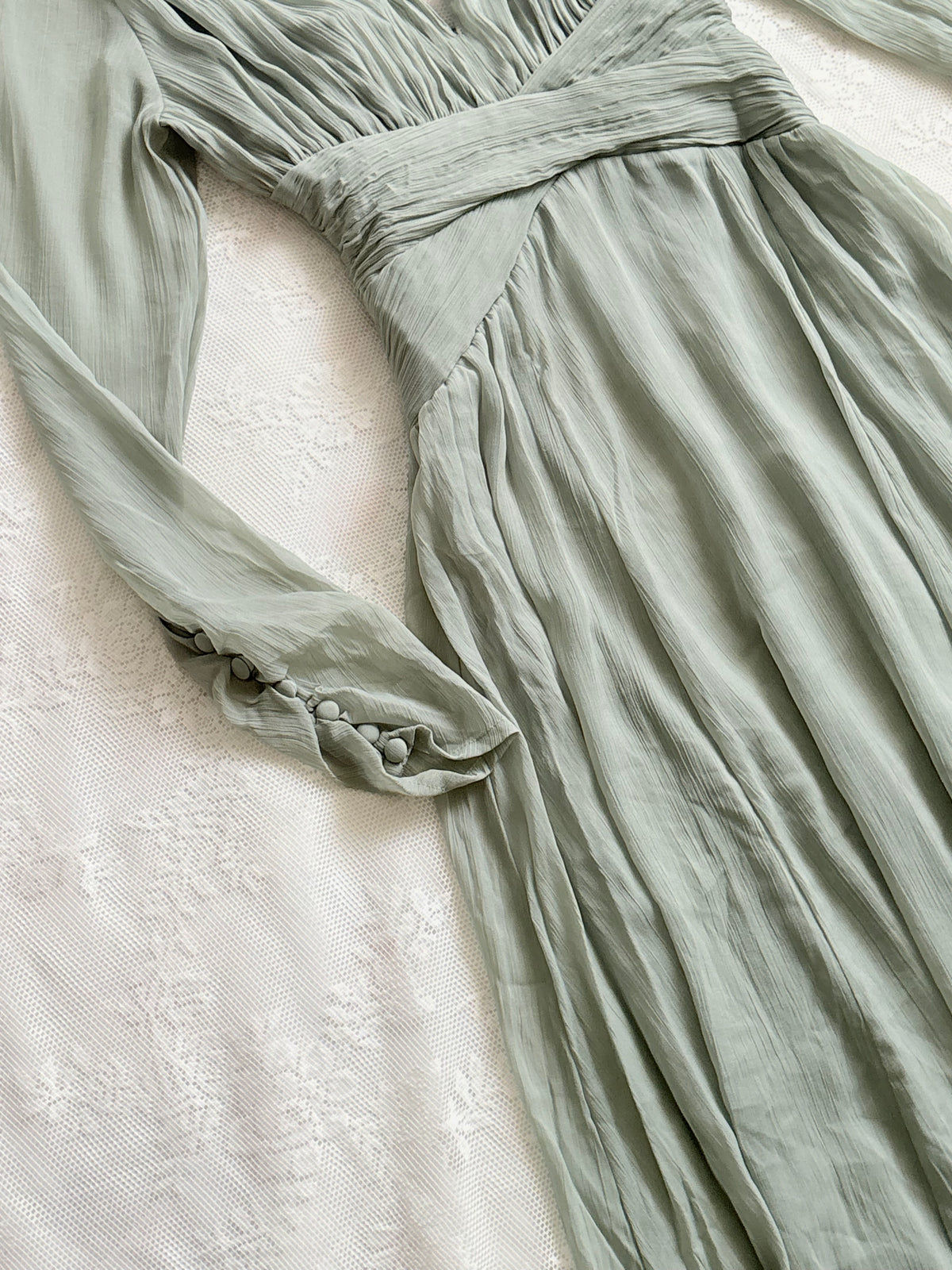Sage green long dress