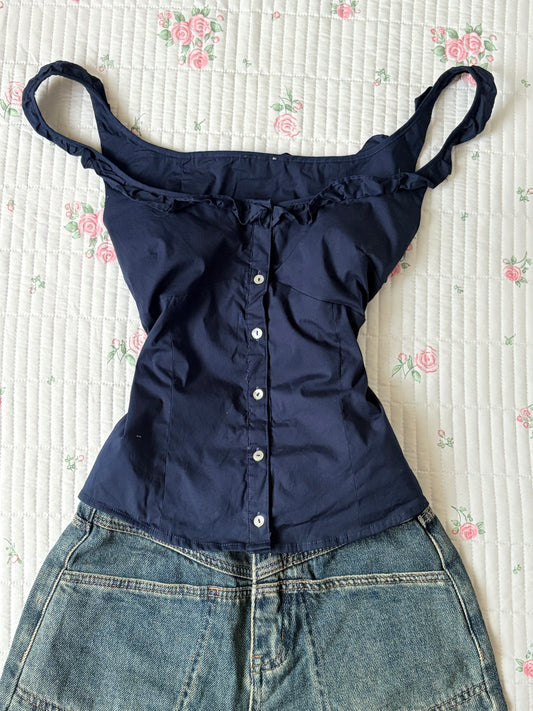 Navy doll top
