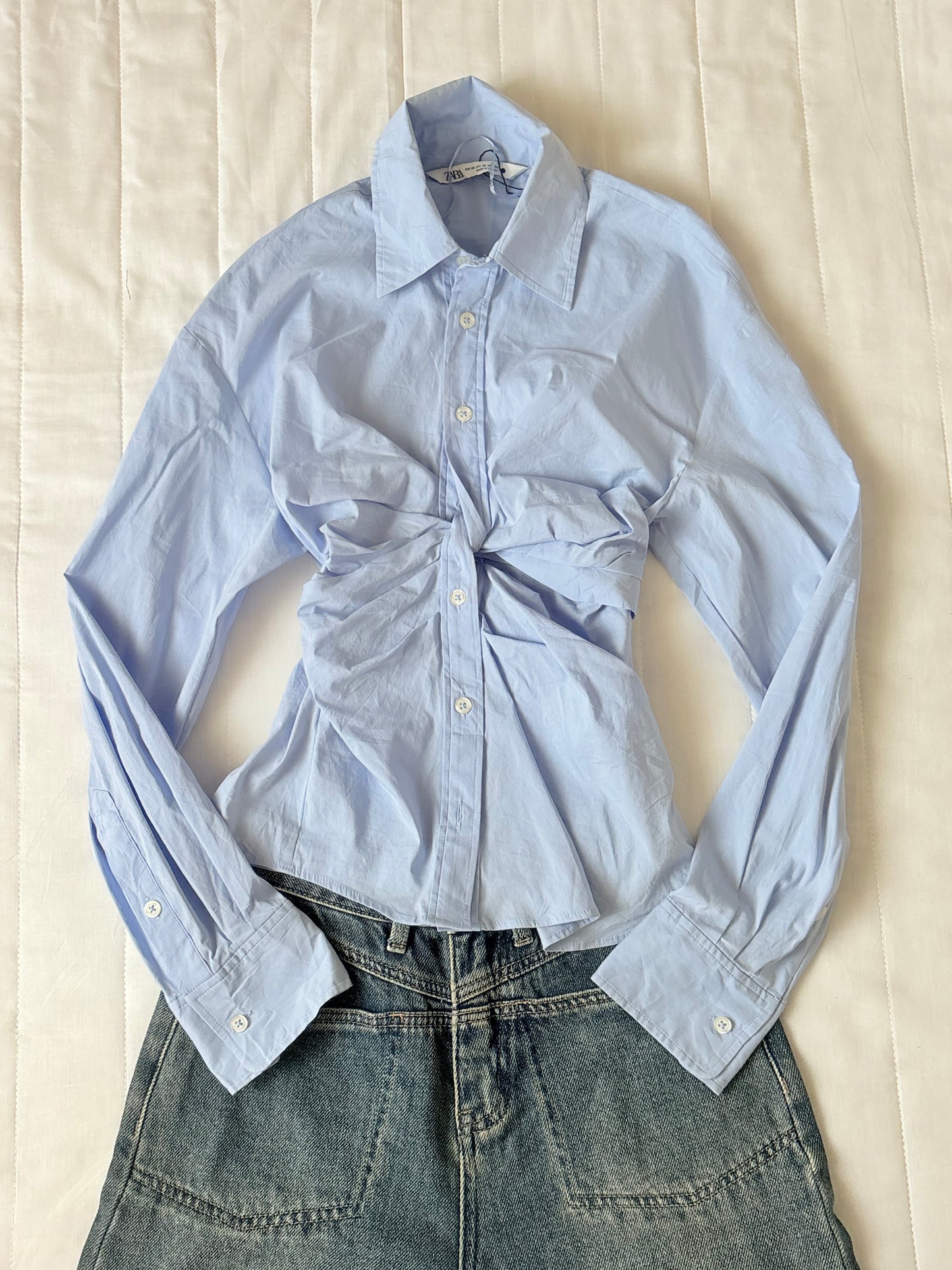 Blue twist shirt