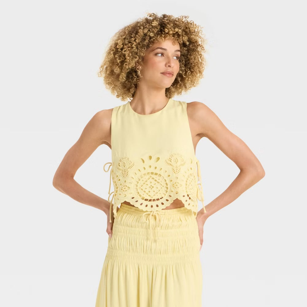 Yellow tie top