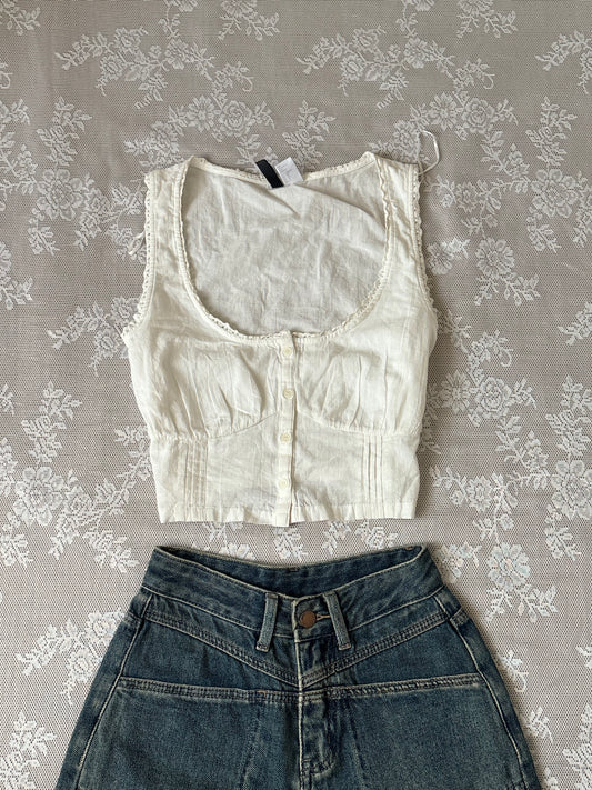 White milkmaid blouse