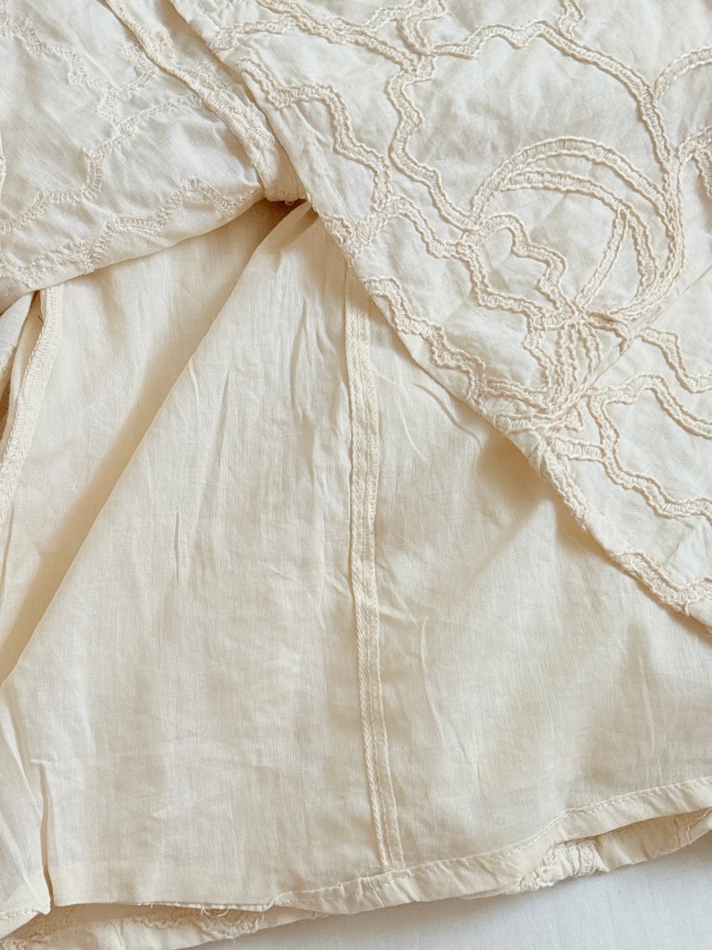 Cream embroidered dress