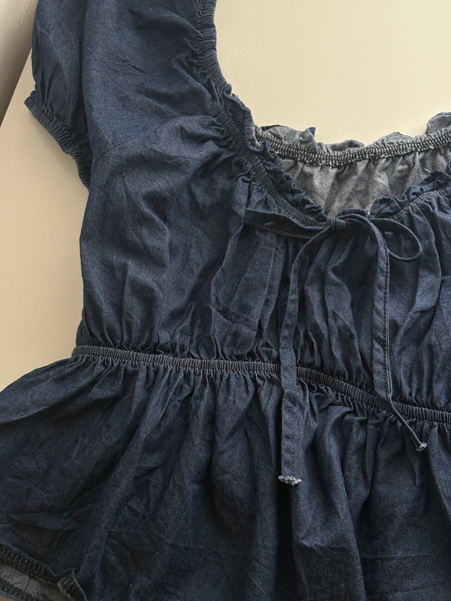 Denim doll top