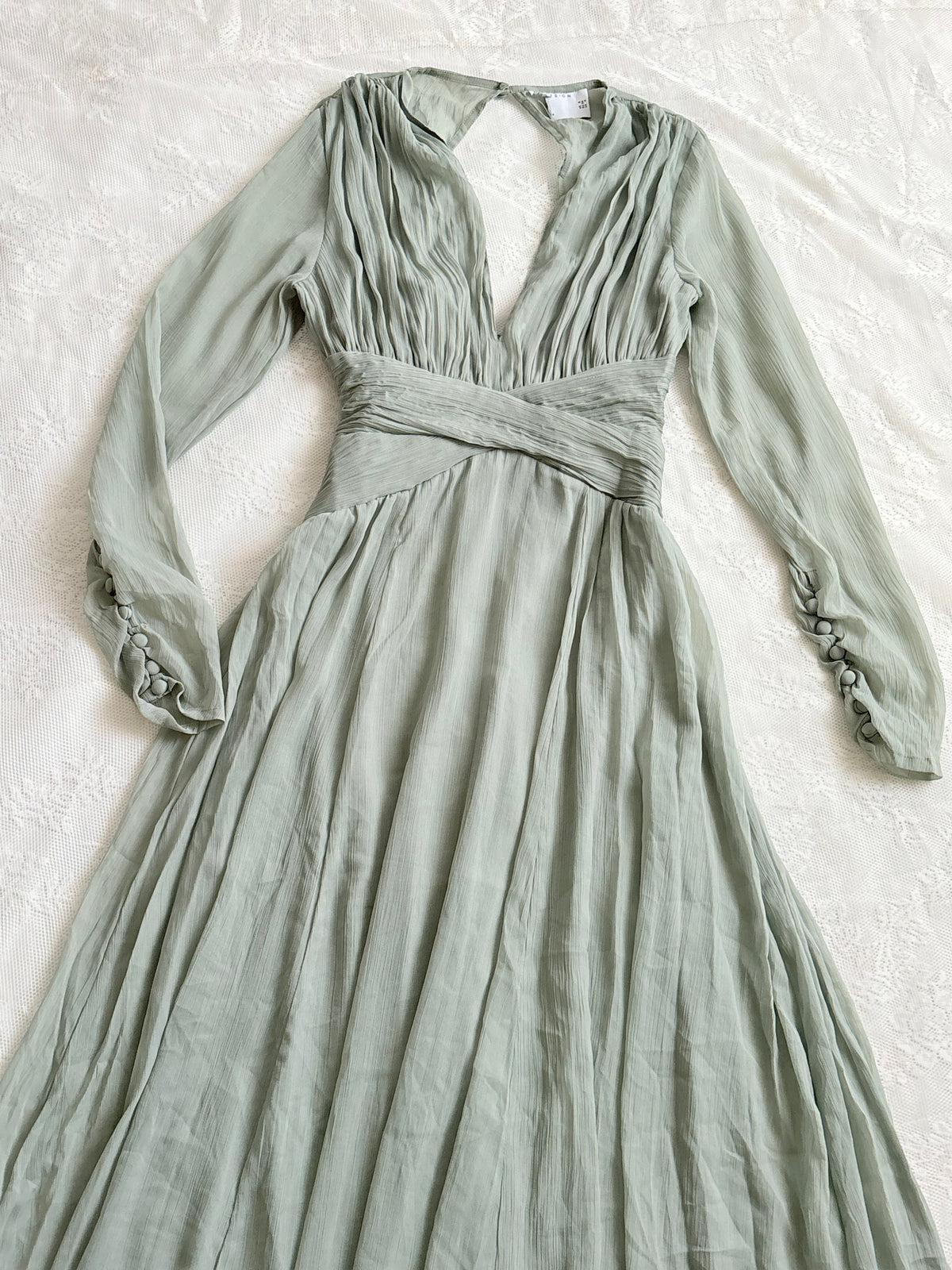 Sage green long dress