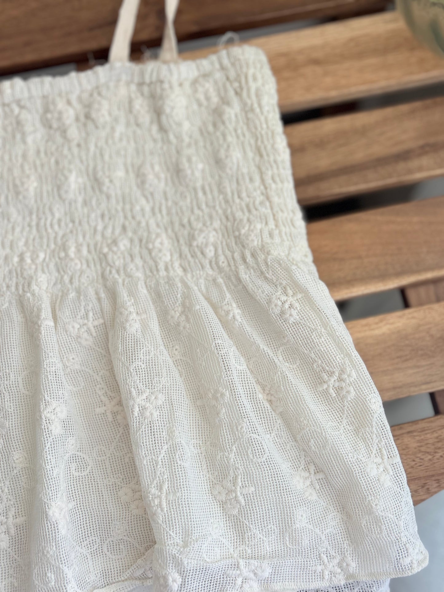 Cream tie top