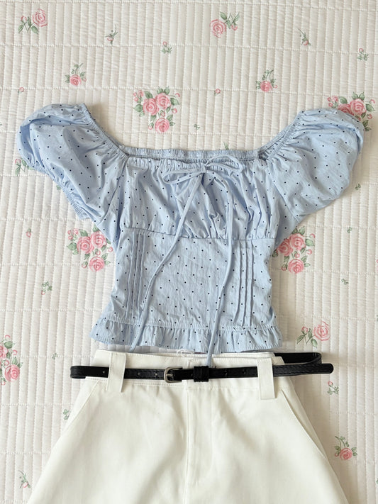 Blue polka